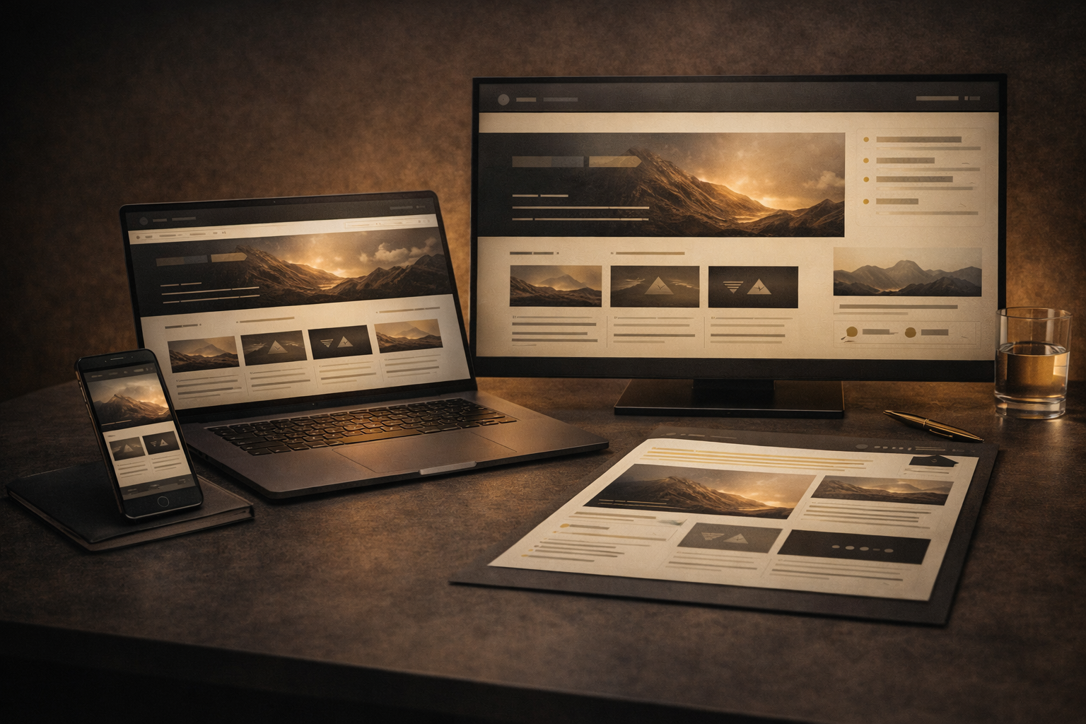Ensemble cohérent de supports digitaux partageant une même identité
